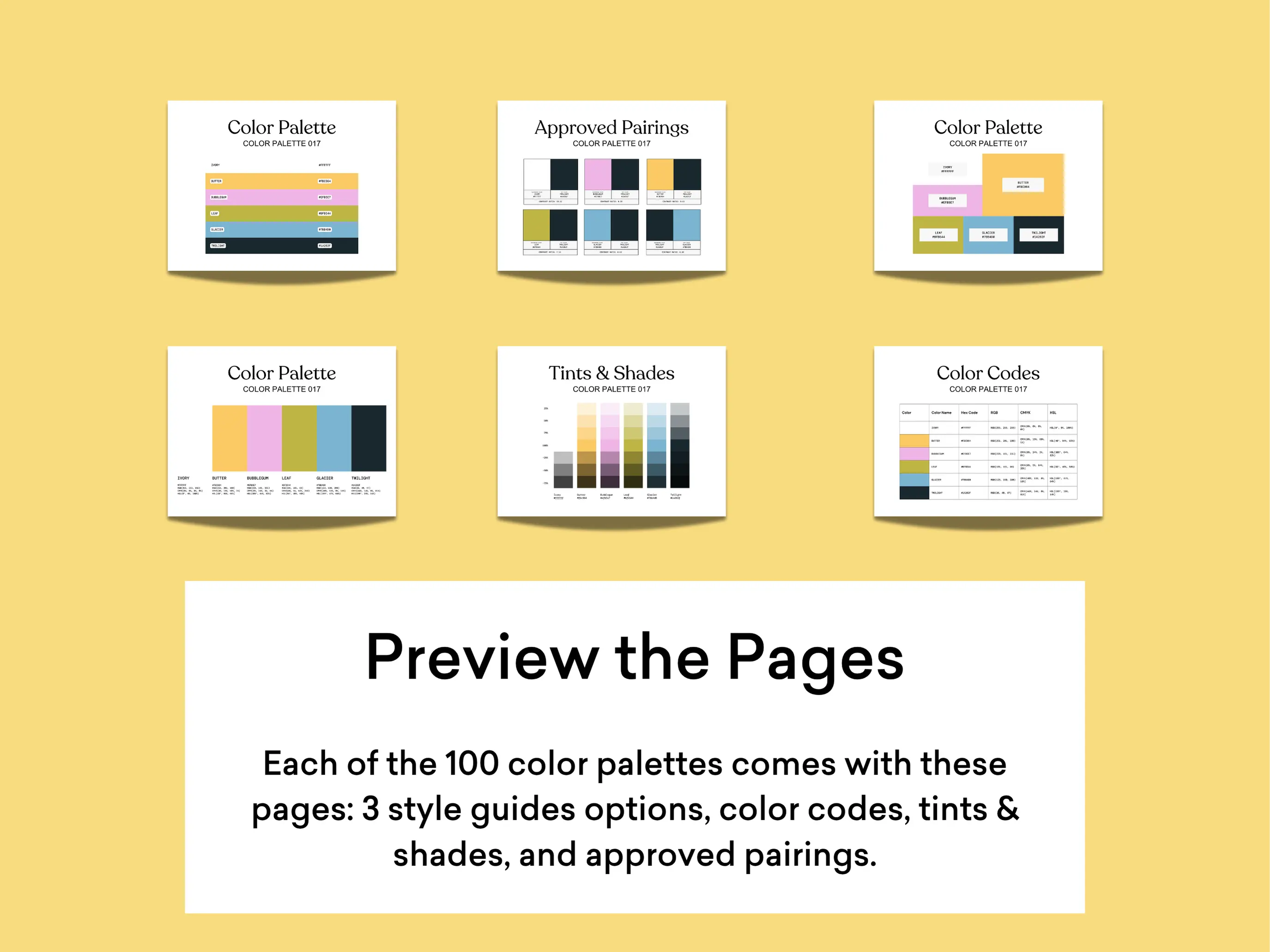 Butter Yellow Color Palette Kit - Image 6